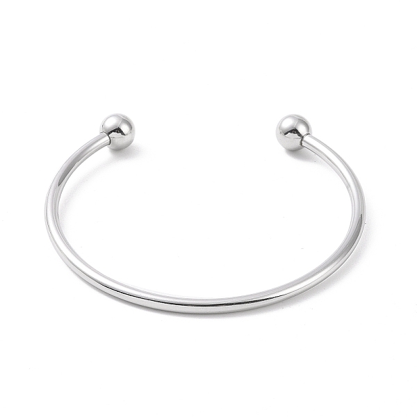 PandaHall Screw End Ball 304 Stainless Steel Wire Open Cuff Bangle, Torque Bangle for Women, Stainless Steel Color, Inner Diameter: 2-3/8...
PandaHall Screw End Ball 304 Stainless Steel Wire Open Cuff Bangle, Torque Bangle for Women, Stainless Steel Color, Inner Diameter: 2-3/8...