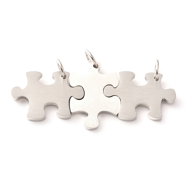 PandaHall Titanium Steel Pendants, with Jump Ring, Split Pendants, Puzzle with Word We Will Always Be Connected, Stainless Steel Color..., Black
PandaHall Titanium Steel Pendants, with Jump Ring, Split Pendants, Puzzle with Word We Will Always Be Connected, Stainless Steel Color..., Black