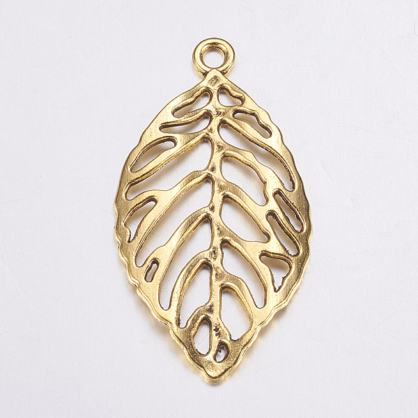 PandaHall Alloy Pendants, Cadmium Free & Lead Free, Leaf, Antique Golden, 49.5x27.5x2mm, Hole: 3.5mm Alloy Leaf
PandaHall Alloy Pendants, Cadmium Free & Lead Free, Leaf, Antique Golden, 49.5x27.5x2mm, Hole: 3.5mm Alloy Leaf