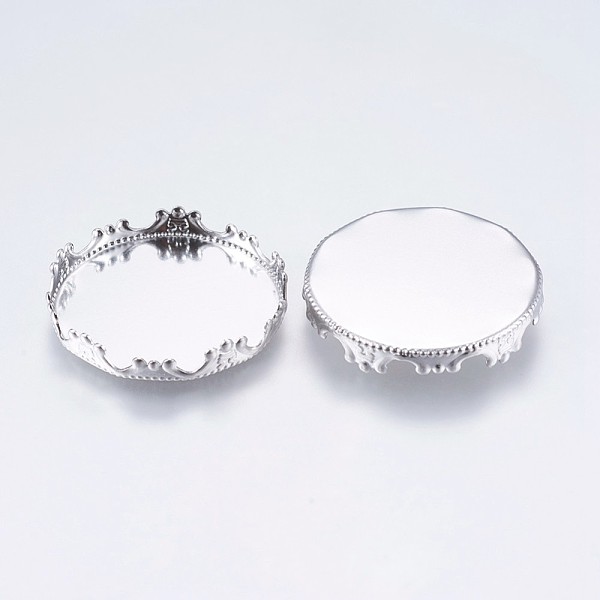 PandaHall 304 Stainless Steel Lace Edge Bezel Cups, Cabochon Settings, Flat Round, Stainless Steel Color, Tray: 25mm, 26x4.5mm 304 Stainless...
PandaHall 304 Stainless Steel Lace Edge Bezel Cups, Cabochon Settings, Flat Round, Stainless Steel Color, Tray: 25mm, 26x4.5mm 304 Stainless...