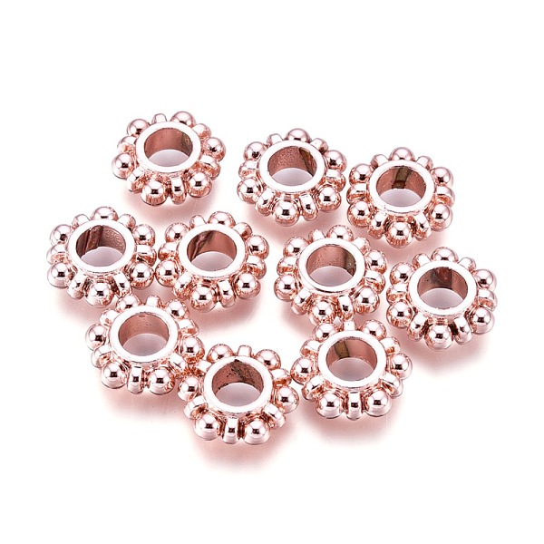 PandaHall Alloy Spacer Beads, Cadmium Free & Lead Free, Flower, Rose Gold, 12x4mm, Hole: 5mm Alloy Flower
PandaHall Alloy Spacer Beads, Cadmium Free & Lead Free, Flower, Rose Gold, 12x4mm, Hole: 5mm Alloy Flower