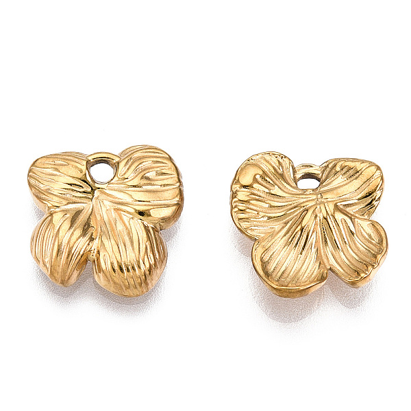 PandaHall 304 Stainless Steel Charms, Leaf Charm, Nickel Free, Real 14K Gold Plated, 13x13x3mm, Hole: 1.6mm 304 Stainless Steel Leaf
PandaHall 304 Stainless Steel Charms, Leaf Charm, Nickel Free, Real 14K Gold Plated, 13x13x3mm, Hole: 1.6mm 304 Stainless Steel Leaf