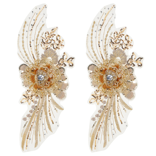 PandaHall 2 Pcs 3D Flower Lace Embroidery, Floral Embroidered Lace Patches with Sequin Nail Bead Tulle Applique Sew on Patches for Clothing..., Gold
PandaHall 2 Pcs 3D Flower Lace Embroidery, Floral Embroidered Lace Patches with Sequin Nail Bead Tulle Applique Sew on Patches for Clothing..., Gold