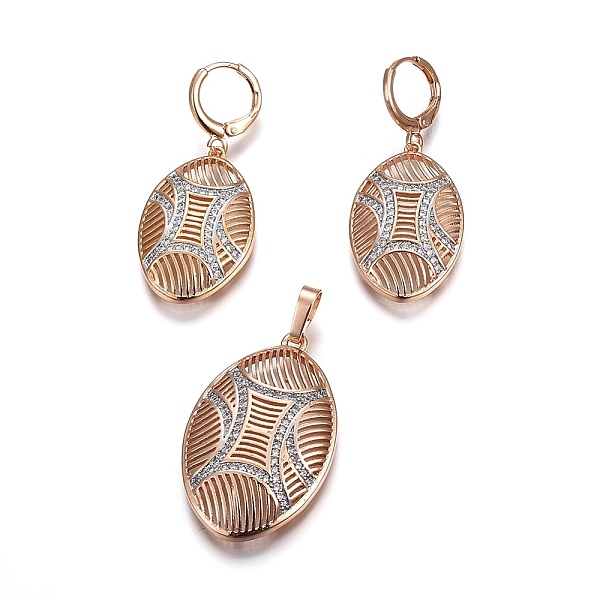 PandaHall Brass Micro Pave Cubic Zirconia Jewelry Sets, Pendant and Earrings, Long-Lasting Plated, Oval, Light Gold, 41mm, Hole: 4x6mm, 40mm...
PandaHall Brass Micro Pave Cubic Zirconia Jewelry Sets, Pendant and Earrings, Long-Lasting Plated, Oval, Light Gold, 41mm, Hole: 4x6mm, 40mm...