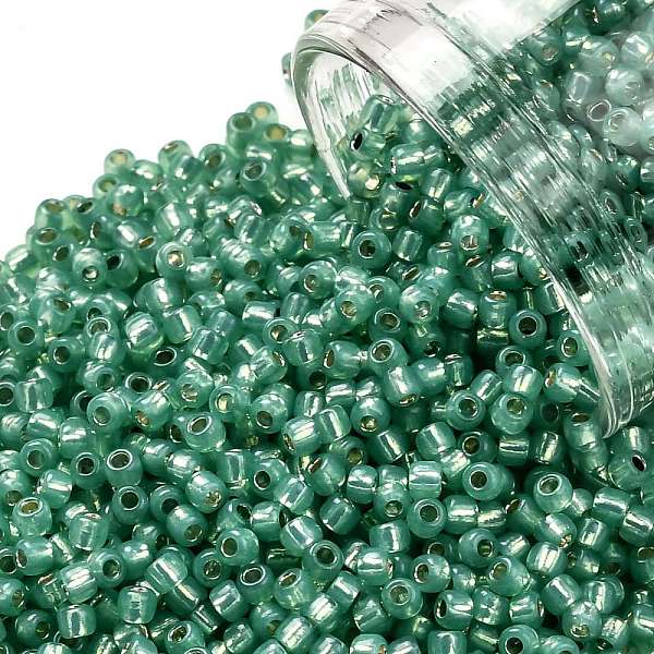 PandaHall TOHO Round Seed Beads, Japanese Seed Beads, (2119) Silver Lined Dk Mint, 11/0, 2.2mm, Hole: 0.8mm, about 1103pcs/10g Glass Cyan
PandaHall TOHO Round Seed Beads, Japanese Seed Beads, (2119) Silver Lined Dk Mint, 11/0, 2.2mm, Hole: 0.8mm, about 1103pcs/10g Glass Cyan
