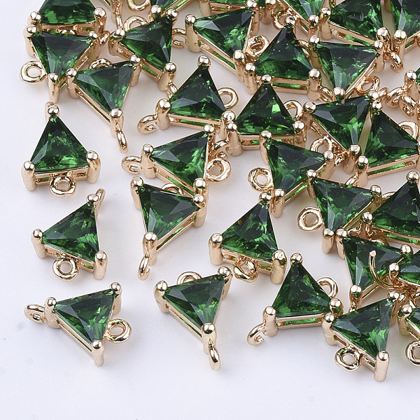 PandaHall Transparent Glass Links connectors, with Brass Findings, Faceted, Triangle, Light Gold, Sea Green, 11x8x5mm, Hole: 1mm Glass...
PandaHall Transparent Glass Links connectors, with Brass Findings, Faceted, Triangle, Light Gold, Sea Green, 11x8x5mm, Hole: 1mm Glass...
