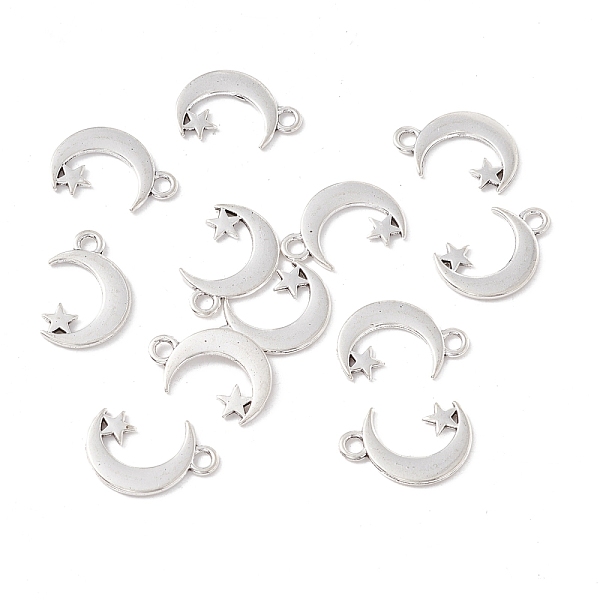 PandaHall Tibetan Style Alloy Pendants, Moon with Star, Antique Silver, 17x11.5x1mm, Hole: 2mm Alloy Moon
PandaHall Tibetan Style Alloy Pendants, Moon with Star, Antique Silver, 17x11.5x1mm, Hole: 2mm Alloy Moon