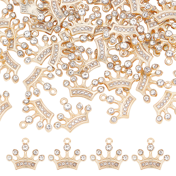 PandaHall DICOSMETIC 60Pcs Light Golden Crown Charm Rhinestone Crown Charm Vintage Crown Pendant with Hole King Queen Pendant Alloy Enamel..., Clear
PandaHall DICOSMETIC 60Pcs Light Golden Crown Charm Rhinestone Crown Charm Vintage Crown Pendant with Hole King Queen Pendant Alloy Enamel..., Clear