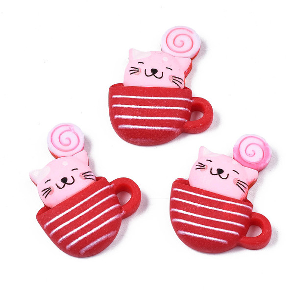 PandaHall Opaque Resin Cabochons, Rubberized Style, Cat in Cup, FireBrick, 35x27x8mm Resin Tableware Red
PandaHall Opaque Resin Cabochons, Rubberized Style, Cat in Cup, FireBrick, 35x27x8mm Resin Tableware Red