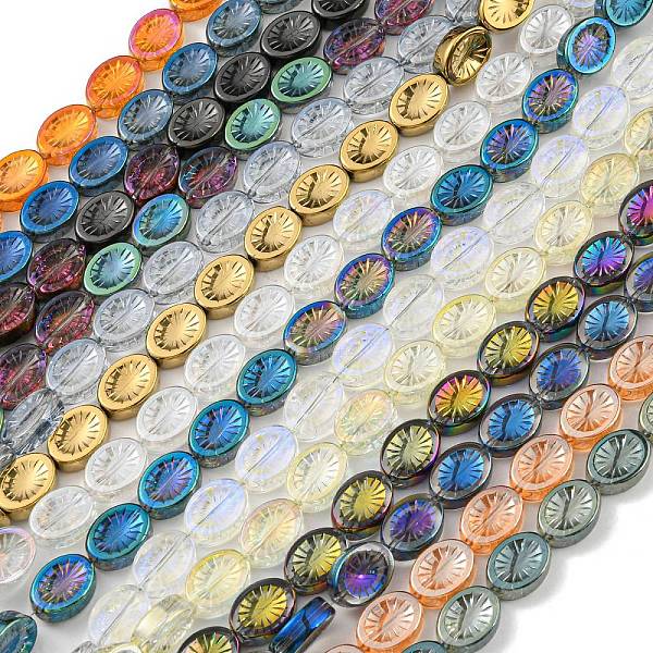 PandaHall Electroplate Glass Beads Strands, Oval with Flower, Mixed Color, 14x10.4x4.8mm, Hole: 1.2mm, about 45pcs/strand, 25.04 inch..., Multicolor
PandaHall Electroplate Glass Beads Strands, Oval with Flower, Mixed Color, 14x10.4x4.8mm, Hole: 1.2mm, about 45pcs/strand, 25.04 inch..., Multicolor