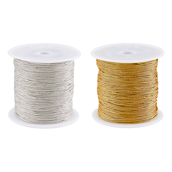 PandaHall SUPERFINDINGS 2 Rolls 2 Colors Nylon Thread, with Metallic Cords, Mixed Color, 0.8mm, about 71.08 yards(65m)/roll, 1 roll/color..., Multicolor
PandaHall SUPERFINDINGS 2 Rolls 2 Colors Nylon Thread, with Metallic Cords, Mixed Color, 0.8mm, about 71.08 yards(65m)/roll, 1 roll/color..., Multicolor