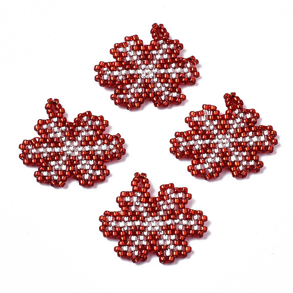 PandaHall MIYUKI & TOHO Japanese Seed Beads, Handmade Pendants, Loom Pattern, Snowflake, Dark Red, 21.5x22x2mm, Hole: 1.4mm Glass Snowflake
PandaHall MIYUKI & TOHO Japanese Seed Beads, Handmade Pendants, Loom Pattern, Snowflake, Dark Red, 21.5x22x2mm, Hole: 1.4mm Glass Snowflake