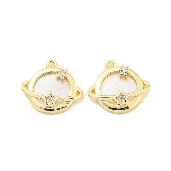 PandaHall Brass Pave Shell Pendants, Planet with Star Charms, Golden, 14x15.5x3mm, Hole: 1.2mm Shell Planet White
PandaHall Brass Pave Shell Pendants, Planet with Star Charms, Golden, 14x15.5x3mm, Hole: 1.2mm Shell Planet White