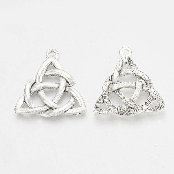 PandaHall Tibetan Style Alloy Pendants, Trinity Knot/Triquetra, Irish, Antique Silver, 30x28x3mm, Hole: 2mm Alloy Triangle
PandaHall Tibetan Style Alloy Pendants, Trinity Knot/Triquetra, Irish, Antique Silver, 30x28x3mm, Hole: 2mm Alloy Triangle