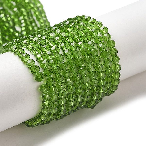 PandaHall Transparent Glass Beads, Faceted(32 Facets), Round, Olive Drab, 4mm, Hole: 0.7mm, about 87~93pcs/strand, 32~33cm Glass Round
PandaHall Transparent Glass Beads, Faceted(32 Facets), Round, Olive Drab, 4mm, Hole: 0.7mm, about 87~93pcs/strand, 32~33cm Glass Round