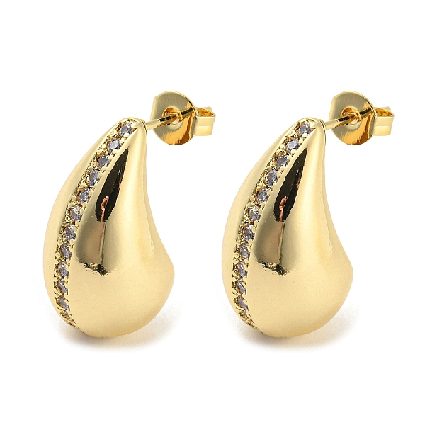 PandaHall Brass Micro Pave Cubic Zirconia Stud Earrings, Teardrop, Real 16K Gold Plated, 20x11mm Cubic Zirconia Teardrop Clear
PandaHall Brass Micro Pave Cubic Zirconia Stud Earrings, Teardrop, Real 16K Gold Plated, 20x11mm Cubic Zirconia Teardrop Clear