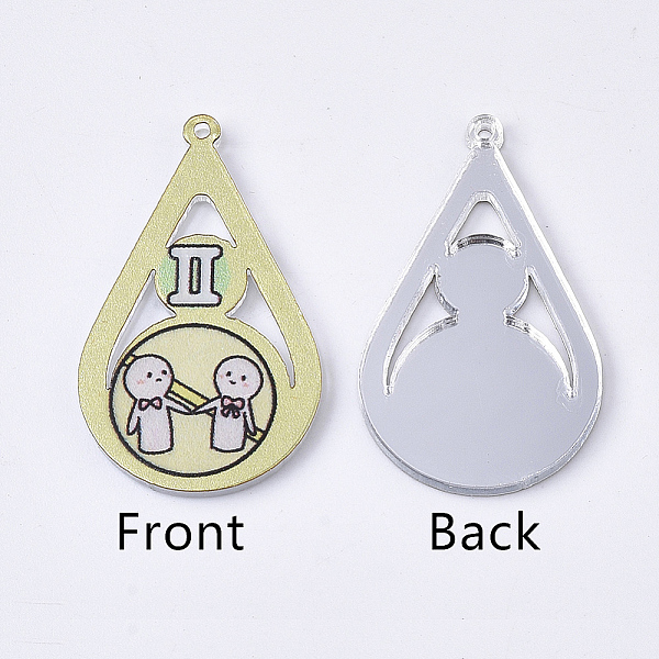 PandaHall Acrylic Pendants, PVC Printed on the Front, Film and Mirror Effect on the Back, teardrop, with Constellation, Gemini, Gemini...
PandaHall Acrylic Pendants, PVC Printed on the Front, Film and Mirror Effect on the Back, teardrop, with Constellation, Gemini, Gemini...
