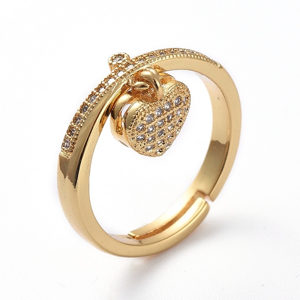 PandaHall Adjustable Brass Finger Rings, with Micro Pave Cubic Zirconia, Heart, Clear, Golden, Size 7, 17.1mm Brass+Cubic Zirconia Clear
PandaHall Adjustable Brass Finger Rings, with Micro Pave Cubic Zirconia, Heart, Clear, Golden, Size 7, 17.1mm Brass+Cubic Zirconia Clear