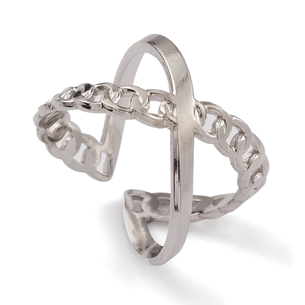 PandaHall 304 Stainless Steel Criss Cross Open Cuff Rings for Women, Stainless Steel Color, US Size 7 1/4(17.5mm) 304 Stainless Steel
PandaHall 304 Stainless Steel Criss Cross Open Cuff Rings for Women, Stainless Steel Color, US Size 7 1/4(17.5mm) 304 Stainless Steel