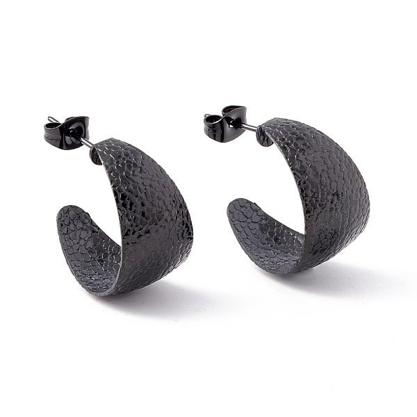 PandaHall Ion Plating(IP) 304 Stainless Steel Chunky C-shape Stud Earrings, Half Hoop Earrings for Women, Electrophoresis Black, 21x12mm...
PandaHall Ion Plating(IP) 304 Stainless Steel Chunky C-shape Stud Earrings, Half Hoop Earrings for Women, Electrophoresis Black, 21x12mm...