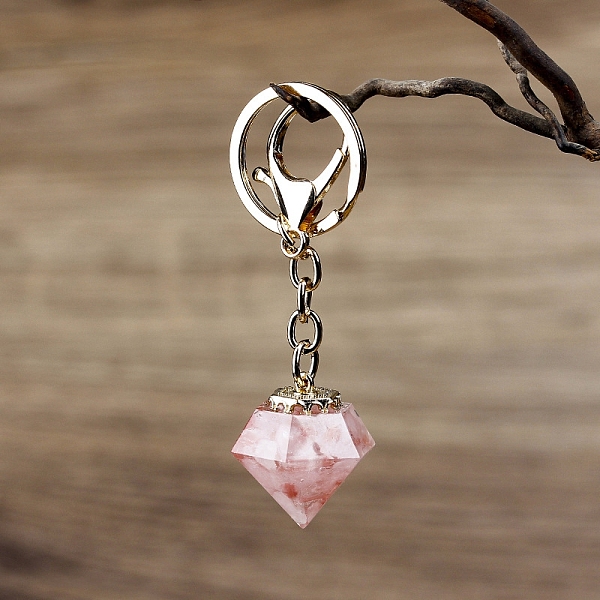 PandaHall Natural Rose Quartz & Watermelon Stone Glass Chips Inside Resin Diamond Keychain, Pendant: 3x2.5cm Rose Quartz Diamond
PandaHall Natural Rose Quartz & Watermelon Stone Glass Chips Inside Resin Diamond Keychain, Pendant: 3x2.5cm Rose Quartz Diamond