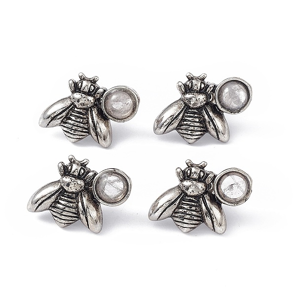 PandaHall Natural Quartz Crystal Bee Stud Earrings, Antique Silver Alloy Earrings with Brass Pins for Women, 15.5x20.5mm, Pin: 0.8mm Quartz...
PandaHall Natural Quartz Crystal Bee Stud Earrings, Antique Silver Alloy Earrings with Brass Pins for Women, 15.5x20.5mm, Pin: 0.8mm Quartz...
