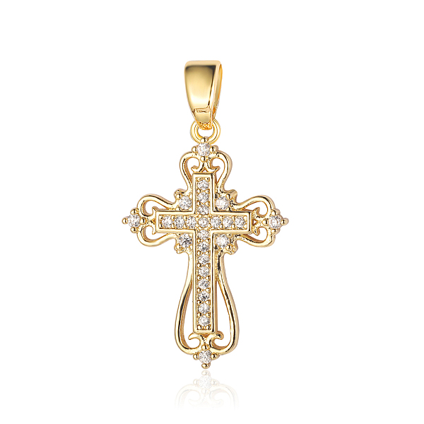 PandaHall 3Pcs Brass Micro Pave Cubic Zirconia Pendants, Cross Charms, Real 18K Gold Plated, 27x18x2.1mm Brass+Cubic Zirconia Cross Clear
PandaHall 3Pcs Brass Micro Pave Cubic Zirconia Pendants, Cross Charms, Real 18K Gold Plated, 27x18x2.1mm Brass+Cubic Zirconia Cross Clear