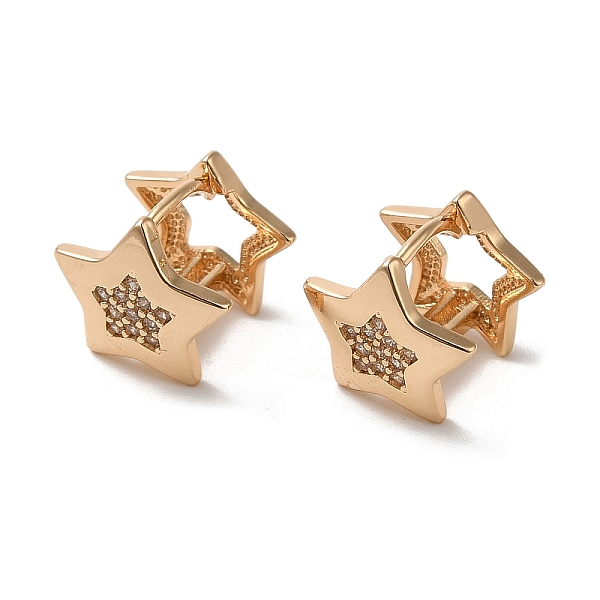 PandaHall Brass Cubic Zirconia Star Hoop Earrings for Women, Light Gold, 11.5x11.5x12mm Brass Star Clear
PandaHall Brass Cubic Zirconia Star Hoop Earrings for Women, Light Gold, 11.5x11.5x12mm Brass Star Clear