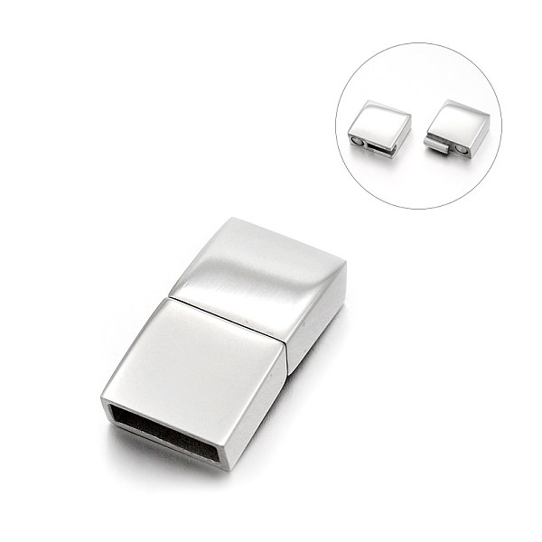 PandaHall Smooth 304 Stainless Steel Rectangle Magnetic Clasps with Glue-in Ends, Stainless Steel Color, 23x12x5mm, Hole: 10x3mm 304...
PandaHall Smooth 304 Stainless Steel Rectangle Magnetic Clasps with Glue-in Ends, Stainless Steel Color, 23x12x5mm, Hole: 10x3mm 304...