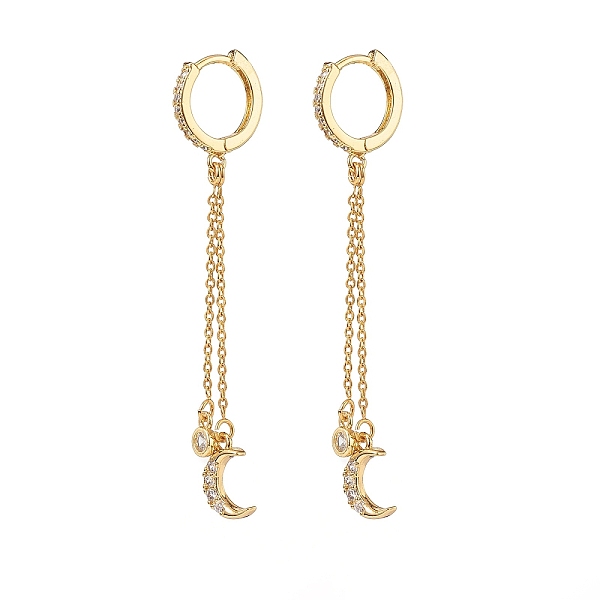 PandaHall Clear Cubic Zirconia Moon Dangle Hoop Earrings, Brass Long Chain Tassel Drop Earrings for Women, Golden, 62mm, Pin: 1mm Cubic...
PandaHall Clear Cubic Zirconia Moon Dangle Hoop Earrings, Brass Long Chain Tassel Drop Earrings for Women, Golden, 62mm, Pin: 1mm Cubic...