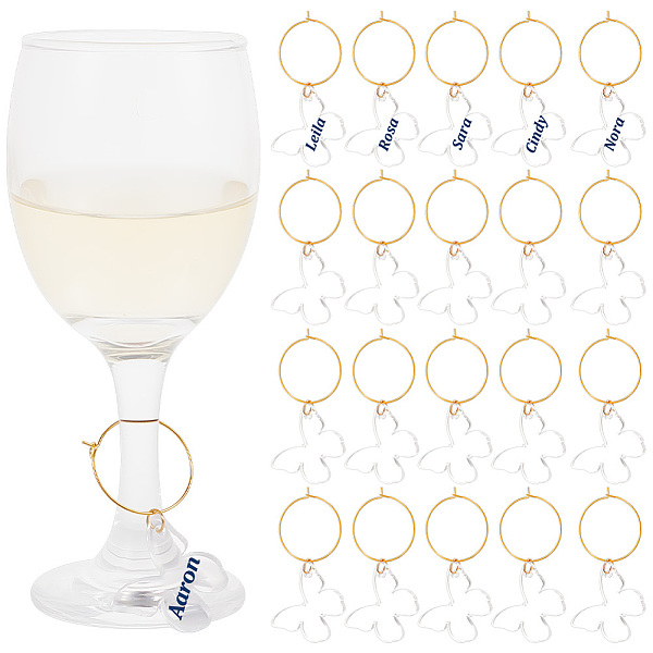 PandaHall Transparent Acrylic Butterfly Wine Glass Charms, with Brass Hoop Earring Findings, Clear, 60mm, 24pcs/set Acrylic Butterfly Clear
PandaHall Transparent Acrylic Butterfly Wine Glass Charms, with Brass Hoop Earring Findings, Clear, 60mm, 24pcs/set Acrylic Butterfly Clear