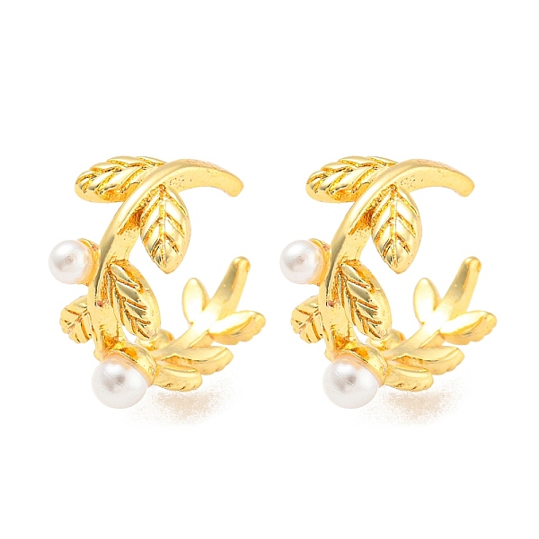 PandaHall Rack Plating Brass Leaf Cuff Earrings with Plastic Pearl, Long-Lasting Plated, Lead Free & Cadmium Free, Real 18K Gold Plated...
PandaHall Rack Plating Brass Leaf Cuff Earrings with Plastic Pearl, Long-Lasting Plated, Lead Free & Cadmium Free, Real 18K Gold Plated...