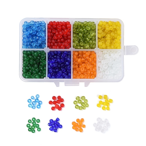 PandaHall Glass Seed Beads, Frosted Colors, Round Hole, Round, Mixed Color, 4mm, Hole: 1.5mm, 8colors, 23g/color, 184g/box Glass Multicolor
PandaHall Glass Seed Beads, Frosted Colors, Round Hole, Round, Mixed Color, 4mm, Hole: 1.5mm, 8colors, 23g/color, 184g/box Glass Multicolor