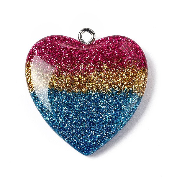 PandaHall Rainbow Color Transparent Resin Pendants, Glitter Powder Heart Charms, with Platinum Tone Iron Loops, Colorful, 28.7x27x6.3mm...
PandaHall Rainbow Color Transparent Resin Pendants, Glitter Powder Heart Charms, with Platinum Tone Iron Loops, Colorful, 28.7x27x6.3mm...