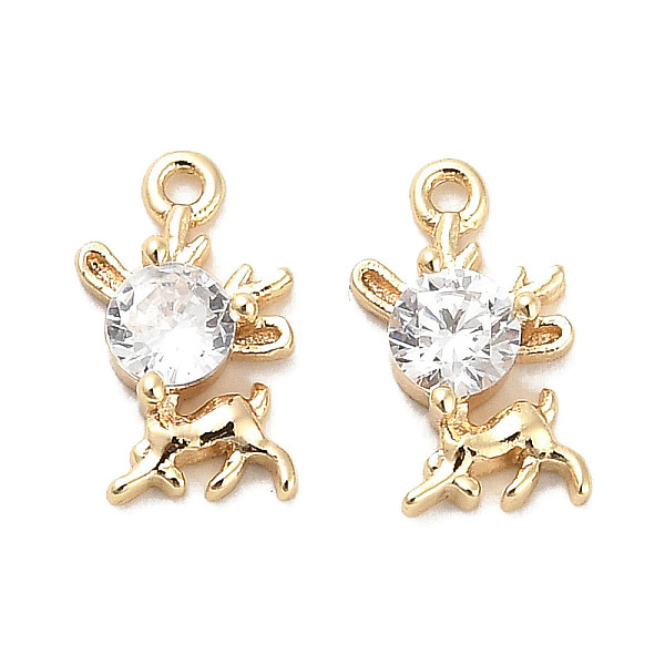 PandaHall Brass Glass Charms, Deer, Real 18K Gold Plated, 9.5x6x2.5mm, Hole: 0.9mm Brass+Glass Deer Clear
PandaHall Brass Glass Charms, Deer, Real 18K Gold Plated, 9.5x6x2.5mm, Hole: 0.9mm Brass+Glass Deer Clear