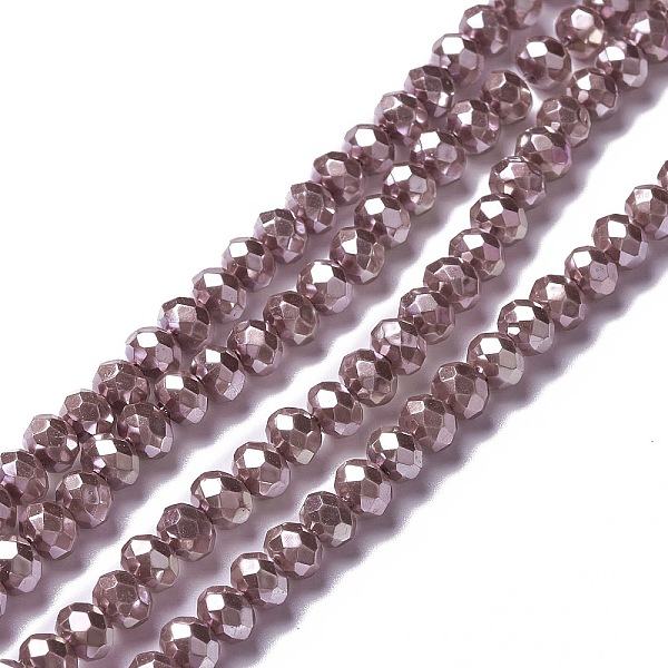 PandaHall Opaque Glass Beads Strands, Faceted, Rondelle, Rosy Brown, 6x5mm, Hole: 1mm, about 126pcs/strand, 24.41''(62cm) Glass Rondelle
PandaHall Opaque Glass Beads Strands, Faceted, Rondelle, Rosy Brown, 6x5mm, Hole: 1mm, about 126pcs/strand, 24.41''(62cm) Glass Rondelle