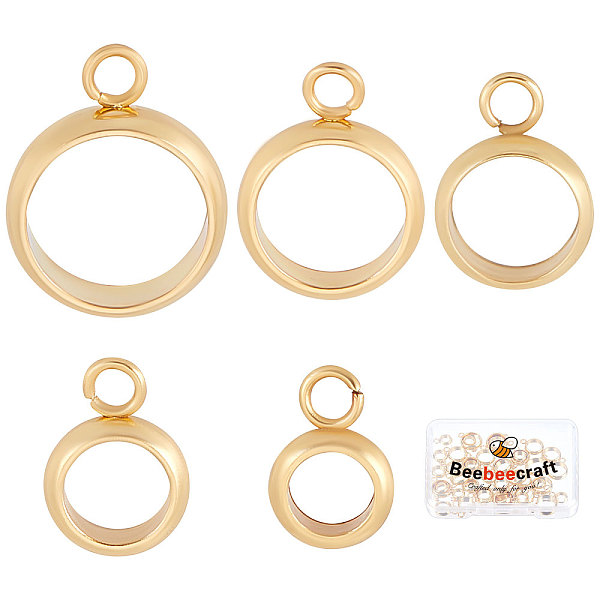 PandaHall Beebeecraft 50Pcs 5 Size Ring Bail Beads Charm 18K Gold Plated Hanger Links Connectors with Loop European Spacer Beads Pendant for...
PandaHall Beebeecraft 50Pcs 5 Size Ring Bail Beads Charm 18K Gold Plated Hanger Links Connectors with Loop European Spacer Beads Pendant for...