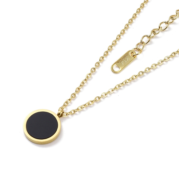 PandaHall Flat Round Acrylic Pendant Necklaces, with 304 Stainless Steel Cable Chains, Golden, 15.55 inch(39.5cm) Acrylic Flat Round Black
PandaHall Flat Round Acrylic Pendant Necklaces, with 304 Stainless Steel Cable Chains, Golden, 15.55 inch(39.5cm) Acrylic Flat Round Black