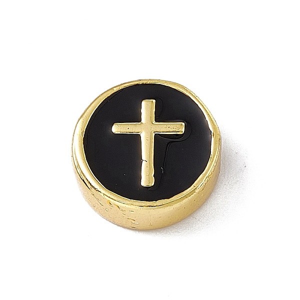 PandaHall Real 18K Gold Plated Brass Enamel Beads, Long-Lasting Plated, Cadmium Free & Lead Free, Flat Round with Cross, Black, 11x4.5mm...
PandaHall Real 18K Gold Plated Brass Enamel Beads, Long-Lasting Plated, Cadmium Free & Lead Free, Flat Round with Cross, Black, 11x4.5mm...