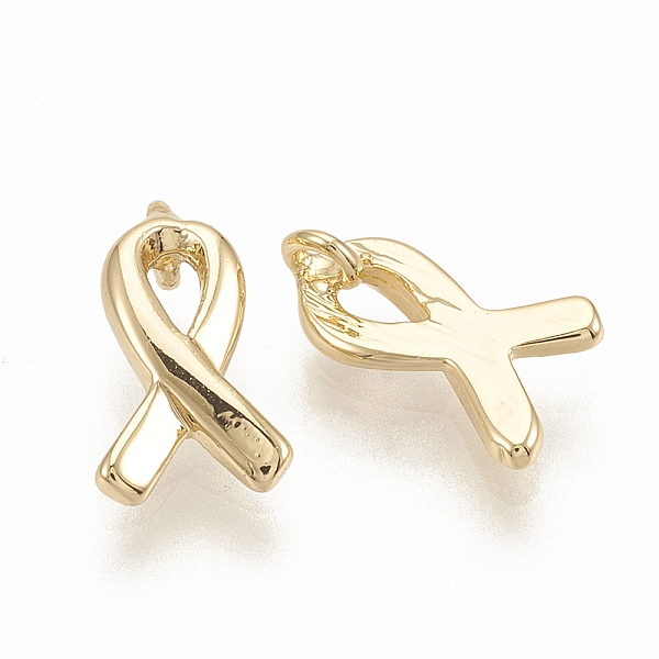 PandaHall Brass Charms, Awareness Ribbon, Nickel Free, Real 18K Gold Plated, 9x5x1mm, Hole: 1mm Brass Awareness Ribbon
PandaHall Brass Charms, Awareness Ribbon, Nickel Free, Real 18K Gold Plated, 9x5x1mm, Hole: 1mm Brass Awareness Ribbon