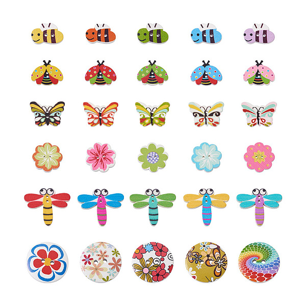 PandaHall Mega Pet 300Pcs 6 Style Painted Poplar Wood Buttons, 2-Hole, Mixed Color, 13~25x19.5~29.5x2.5~4.5mm, 50pcs/style Wood Mixed Shapes..., Multicolor
PandaHall Mega Pet 300Pcs 6 Style Painted Poplar Wood Buttons, 2-Hole, Mixed Color, 13~25x19.5~29.5x2.5~4.5mm, 50pcs/style Wood Mixed Shapes..., Multicolor