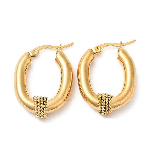 PandaHall 304 Stainless Steel Hoop Earrings, Oval, Real 18K Gold Plated, 28x21x7.5mm 304 Stainless Steel Oval
PandaHall 304 Stainless Steel Hoop Earrings, Oval, Real 18K Gold Plated, 28x21x7.5mm 304 Stainless Steel Oval