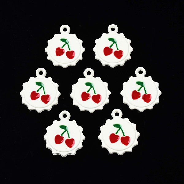 PandaHall Spray Painted Alloy Pendants, with Enamel, Cadmium Free & Lead Free, Sun with Cherry, White, 18x15x1.5mm, Hole: 1.6mm Alloy+Enamel...
PandaHall Spray Painted Alloy Pendants, with Enamel, Cadmium Free & Lead Free, Sun with Cherry, White, 18x15x1.5mm, Hole: 1.6mm Alloy+Enamel...