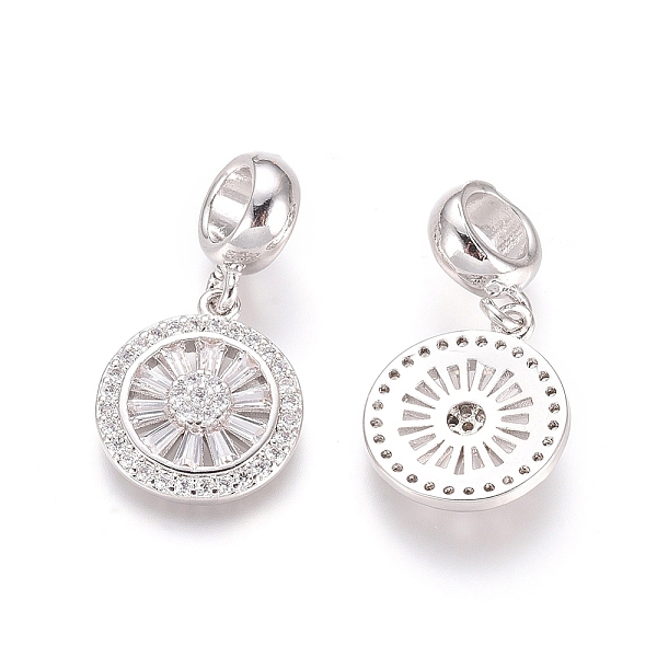 PandaHall Brass Micro Pave Cubic Zirconia European Dangle Charms, Large Hole Pendants, Flat Round, Clear, Platinum, 24mm, Flat Round...
PandaHall Brass Micro Pave Cubic Zirconia European Dangle Charms, Large Hole Pendants, Flat Round, Clear, Platinum, 24mm, Flat Round...