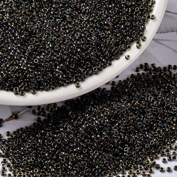 PandaHall MIYUKI Round Rocailles Beads, Japanese Seed Beads, (RR349) Dark Blue Lined Topaz Luster, 15/0, 1.5mm, Hole: 0.7mm, about...
PandaHall MIYUKI Round Rocailles Beads, Japanese Seed Beads, (RR349) Dark Blue Lined Topaz Luster, 15/0, 1.5mm, Hole: 0.7mm, about...