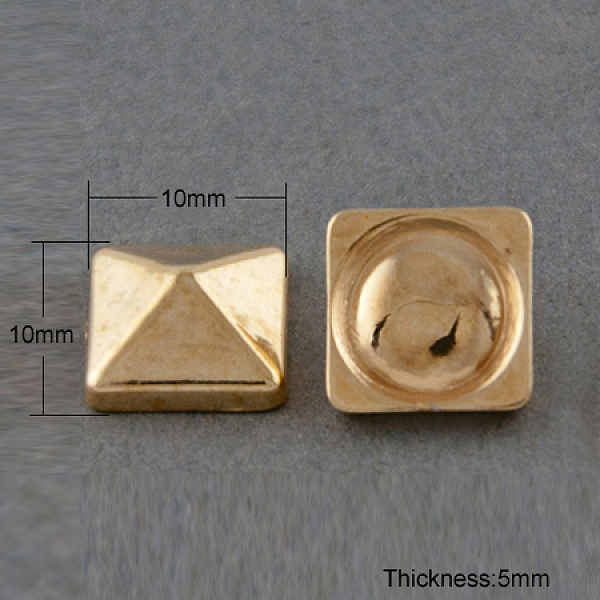 PandaHall CCB Plastic Cabochons, Rivet Head, Pyramid, Light Gold Plated, 10x10x5mm Plastic Pyramid Gold
PandaHall CCB Plastic Cabochons, Rivet Head, Pyramid, Light Gold Plated, 10x10x5mm Plastic Pyramid Gold