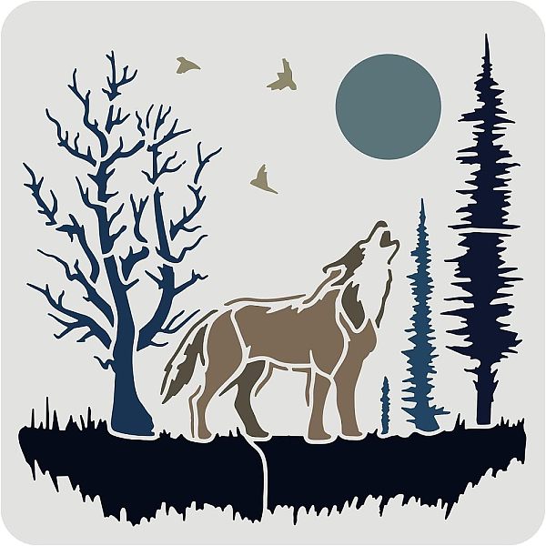 PandaHall FINGERINSPIRE Wolf Stencil for Painting 30x30cm Plastic Forest Trees Craft Stencils Moon Birds Large Stencil Forest Wolf Stencils..., White
PandaHall FINGERINSPIRE Wolf Stencil for Painting 30x30cm Plastic Forest Trees Craft Stencils Moon Birds Large Stencil Forest Wolf Stencils..., White