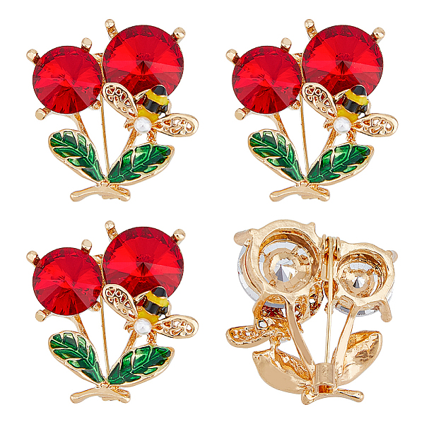 PandaHall HOBBIESAY 4Pcs Rhinestone Cherry Brooch Pin, Golden Alloy Badge for Backpack Clothes, Light Siam, 30x29x10mm Alloy+Rhinestone Red
PandaHall HOBBIESAY 4Pcs Rhinestone Cherry Brooch Pin, Golden Alloy Badge for Backpack Clothes, Light Siam, 30x29x10mm Alloy+Rhinestone Red
