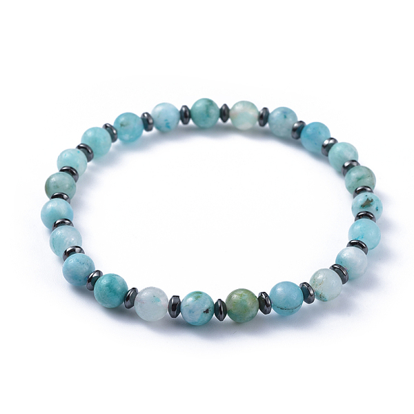 PandaHall Natural Hemimorphite Stretch Bracelets, with Non-Magnetic Synthetic Hematite Spacer Beads, 2-1/4 inch(5.7cm) Hemimorphite
PandaHall Natural Hemimorphite Stretch Bracelets, with Non-Magnetic Synthetic Hematite Spacer Beads, 2-1/4 inch(5.7cm) Hemimorphite