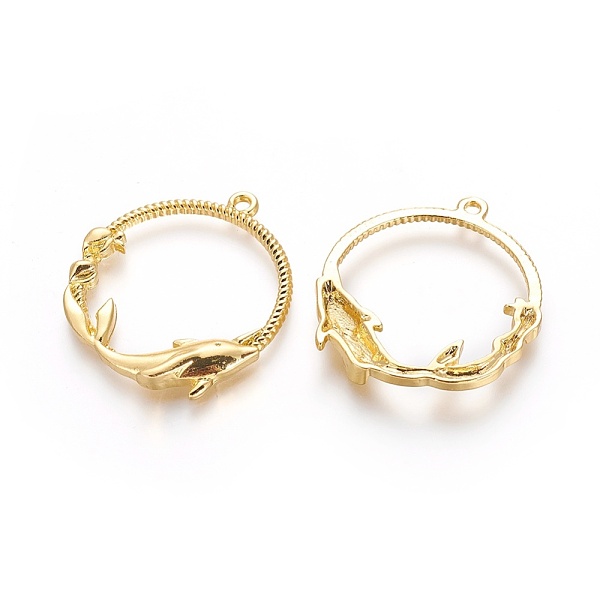 PandaHall Alloy Open Back Bezel Pendants, For DIY UV Resin, Epoxy Resin, Pressed Flower Jewelry, Ocean Theme, Ring with Fish, Golden...
PandaHall Alloy Open Back Bezel Pendants, For DIY UV Resin, Epoxy Resin, Pressed Flower Jewelry, Ocean Theme, Ring with Fish, Golden...